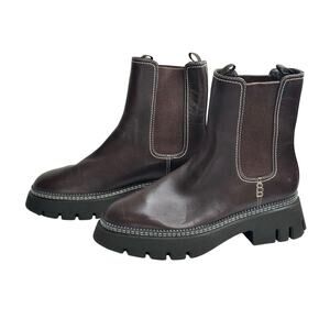 Cole Haan New! Dark Brown Leather Devon Chelsea Lug Boots Waterproof Winter 9